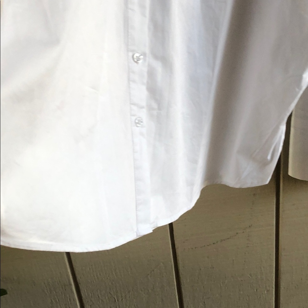 POL White Women's Button-Up Blouse with Chest Pocket - Picture 8 of 13